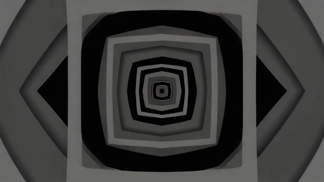 Abstract Geometric Tunnel Animation with Morphing Shapes