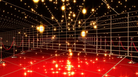 animación de cuerdas de guitarra sobre la alfombra roja
