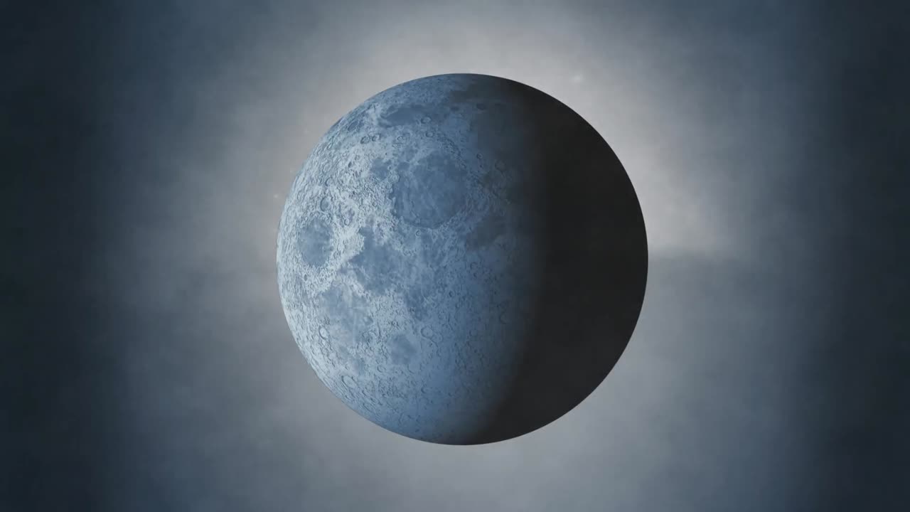 luna y nubes de humo