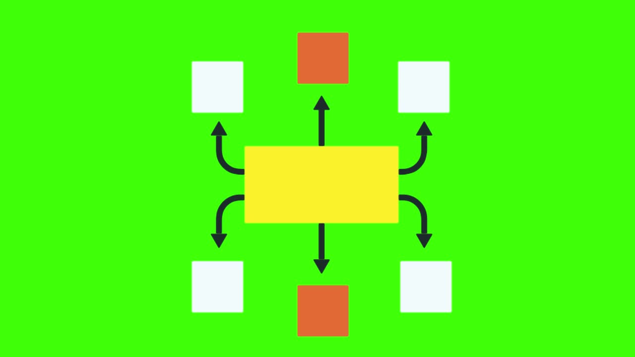 animación de un icono de planificación en una pantalla verde