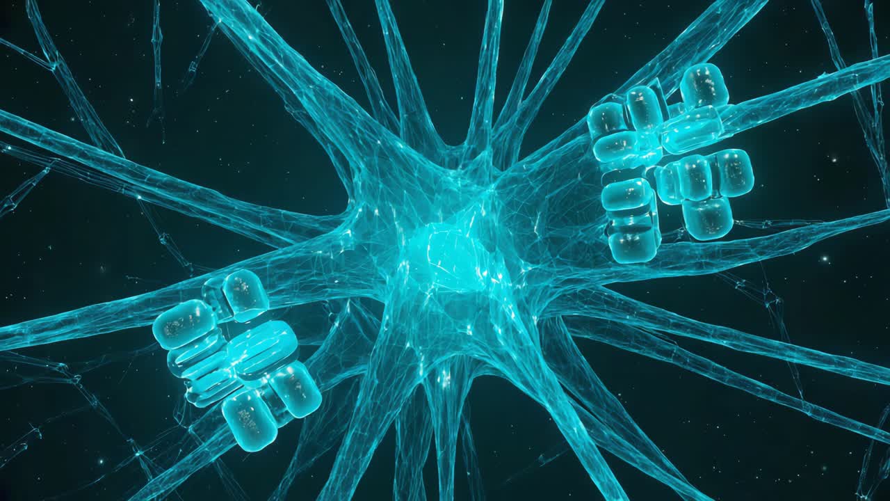 Neuron and Synapse Illustration