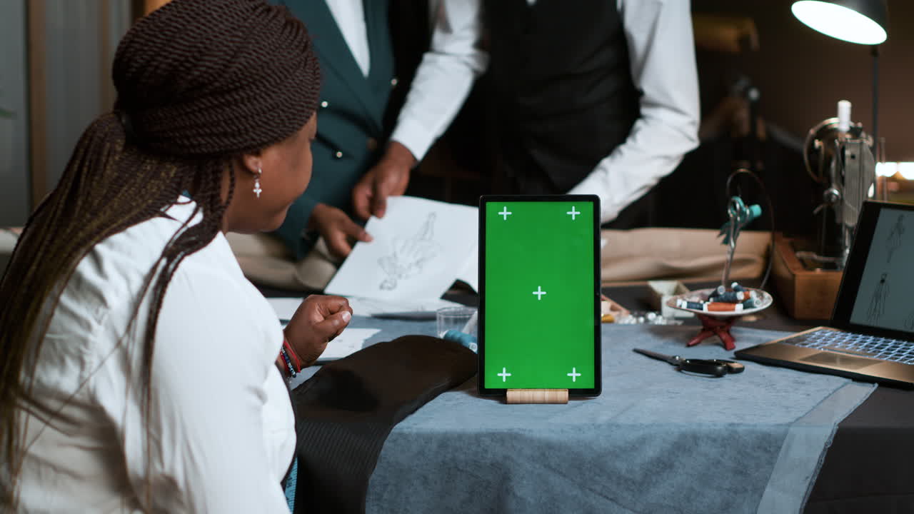 Woman working on workshop