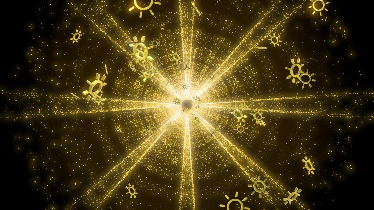 가운 반이는 네온 박이는 입자 루프 애니메이션