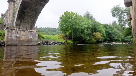 stone bridge over calm river in dunkeld