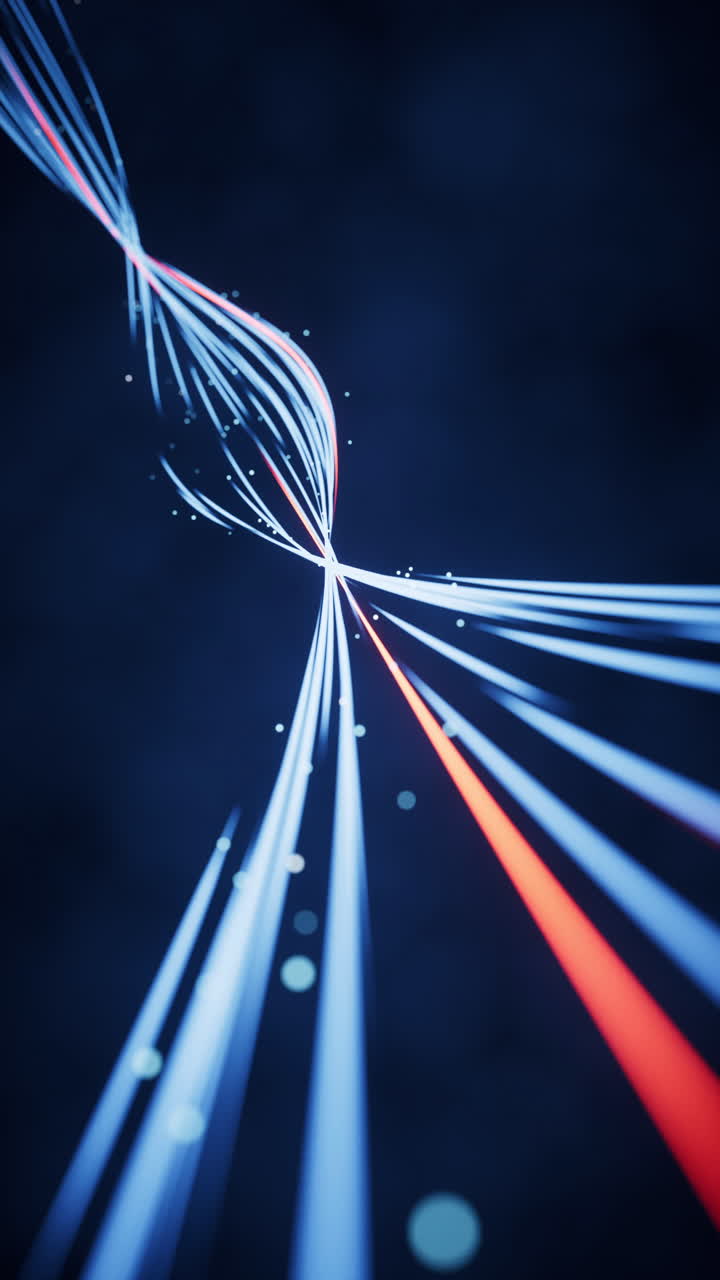 curvas fluidas con líneas de neón brillantes, renderización en 3d.