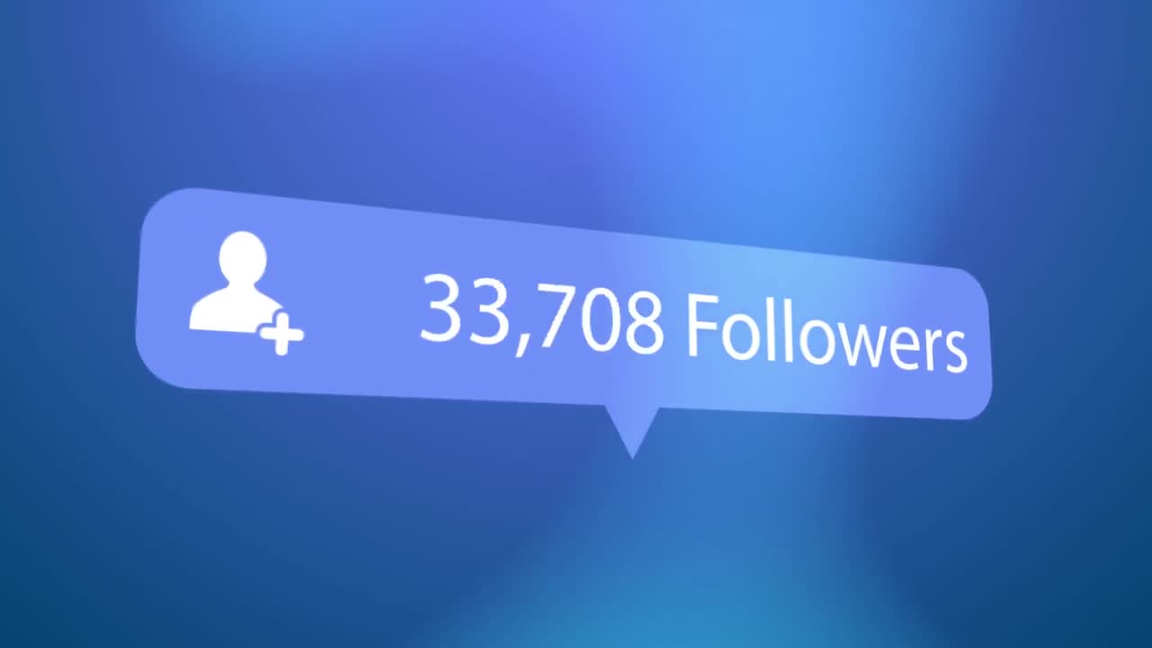 Multiple speech bubbles with numbers and social media icons on changing backgrounds