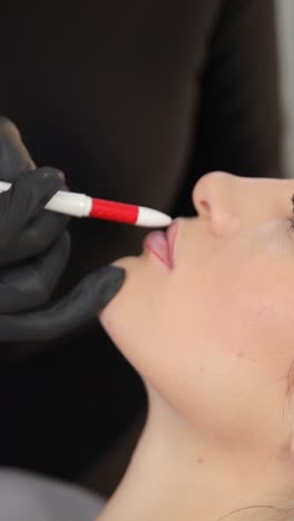 permanent lip makeup procedure in progress closeup of a beautician using tattoo machine professional permanent lip makeup procedure in progress closeup of a beautician using tattoo machine professional care and aesthetics for longlasting lip contour