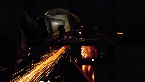 welder working at work shop