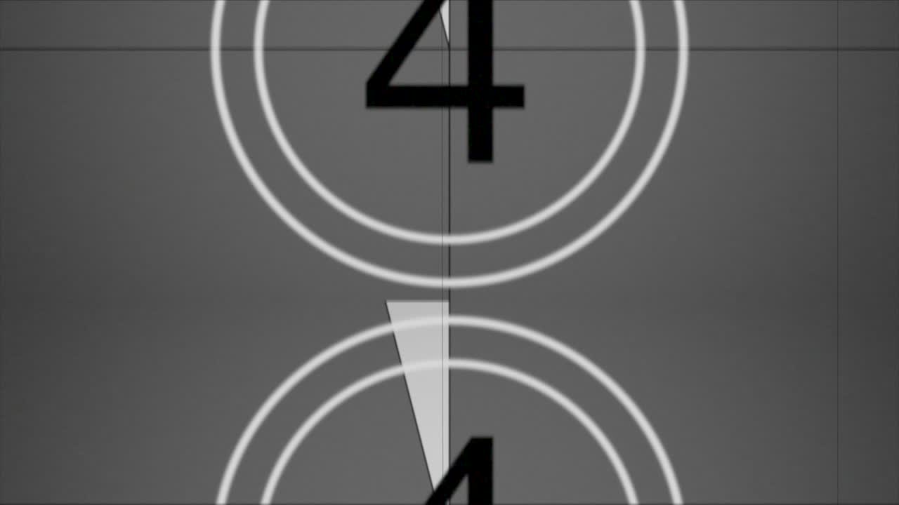 Retro grey film countdown in 90s style