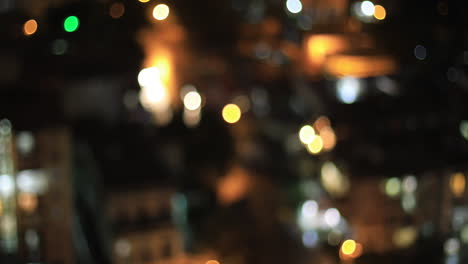 experimentos con efectos de luz fuera de foco desde el edificio más alto de cuba mirando hacia el malecón, la habana