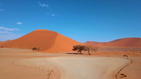 aerial view of dune 45, sossusvlei namibia