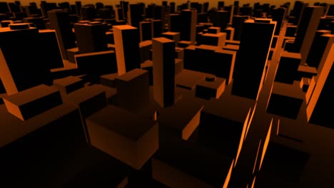 mapa de la ciudad en 3d rotación naranja y negra