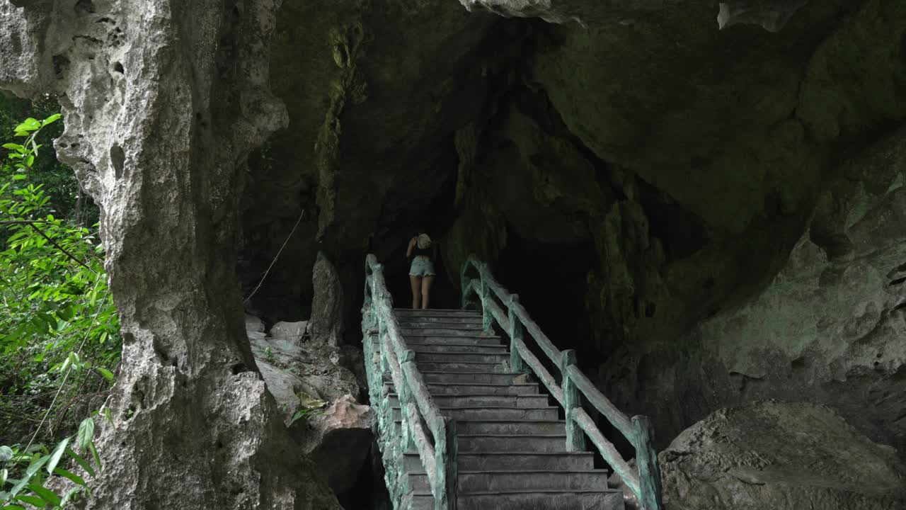 Trung Trang Cave entrance tourist attraction Vietnam Cat Ba island Southeast Asia