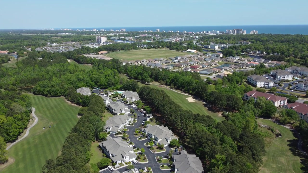 North Myrtle Beach, SC, golf course with ocean in background