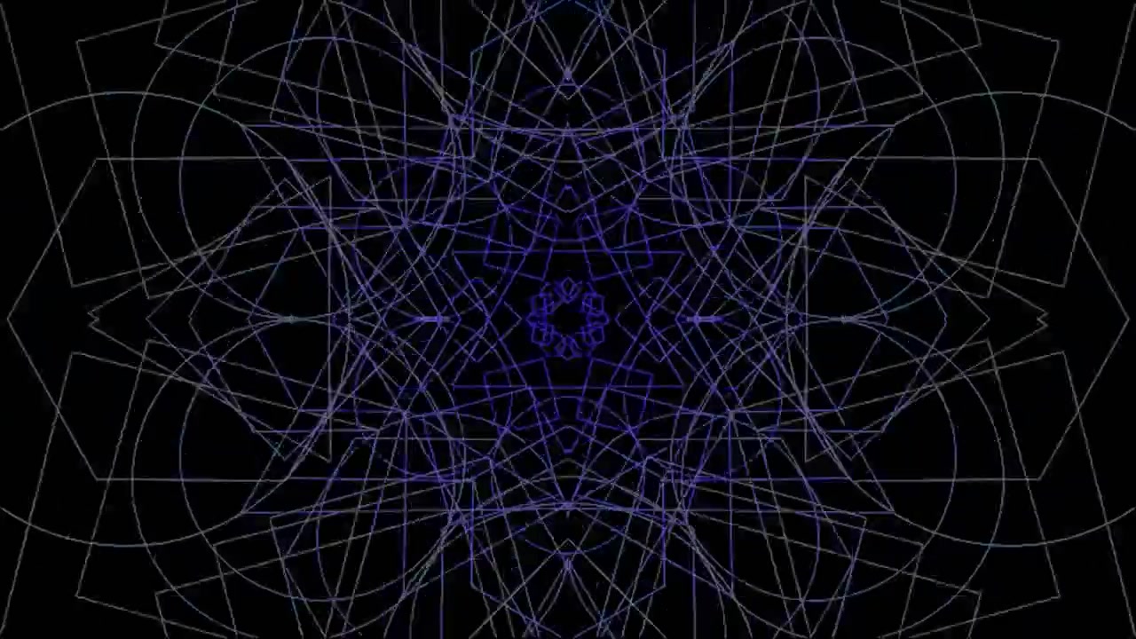 Animazione di pattern geometrico astratto con linee blu pulsanti