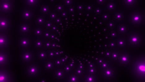 abstract glowing tunnel with pink and purple dots