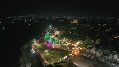 12 jyotirlingas in india, temples of lord shiva, indian temple architecture, somnath temple aerial view