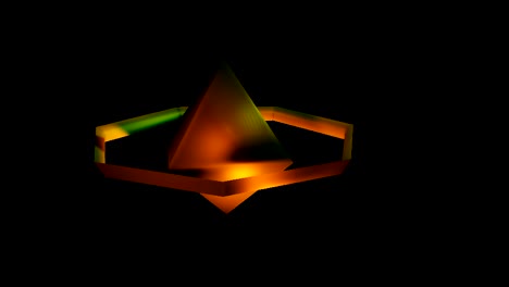 Low Poly Saturn rising and falling with alpha matte