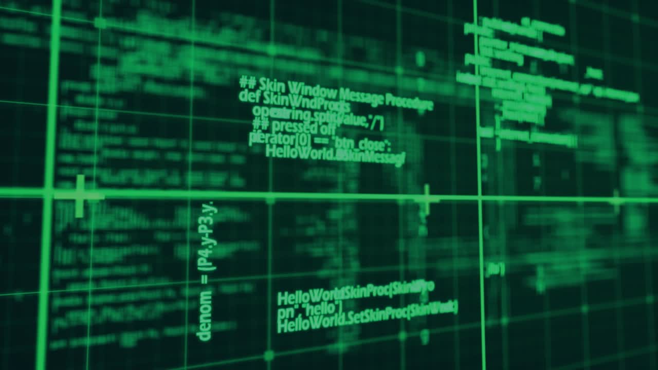 Animasjon av finansielt aksjegrensesnitt over informasjon og databehandling.