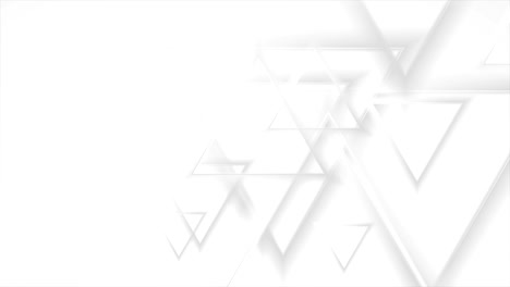 triángulos abstractos grises animación de video geométrica