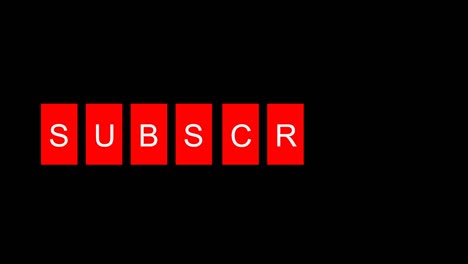 subscribe animation in red and black