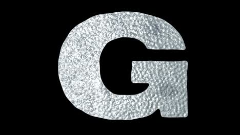 letter g - animated ice water letters concept