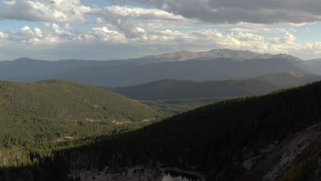 aerial drone footage in the mountains of colorado near st