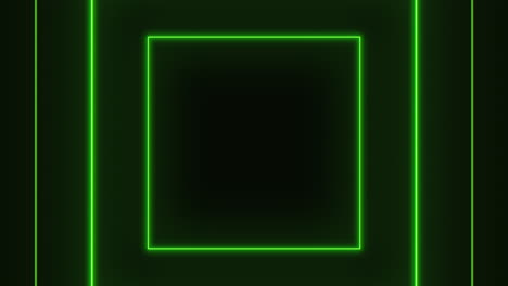 glowing green frame on textured black background