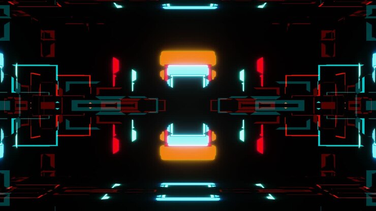 VJ Loop Bright shimmering neon Background.