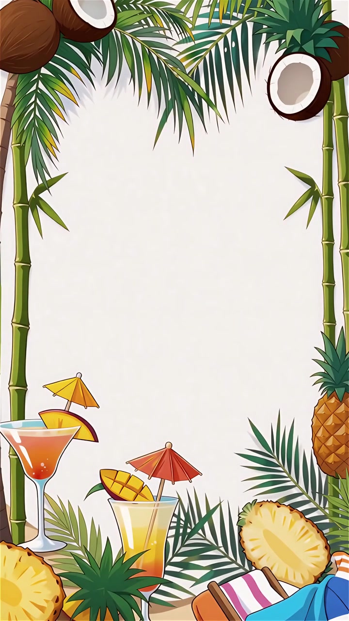Tropical Summer Background Animation 4K