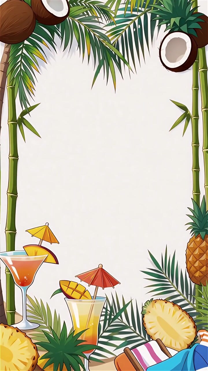 Tropical Summer Background Animation 4K