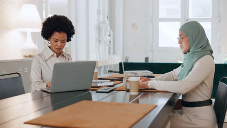 diversity, teamwork or business women working