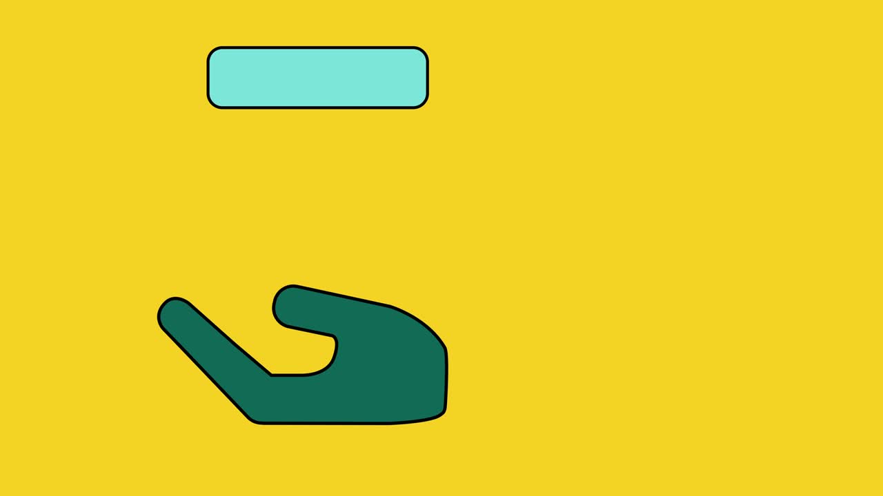 4k video de pago de recibo de dibujos animados o pago de facturas en papel.