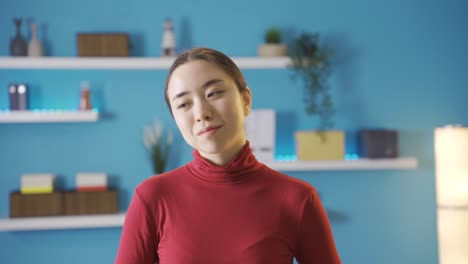 asian woman happy with her dream. happy asian women.