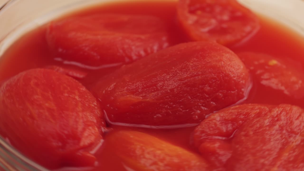 Canned Tomatoes in a Bowl