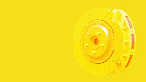 disco de freno amarillo para automóviles y pinza amarilla.
