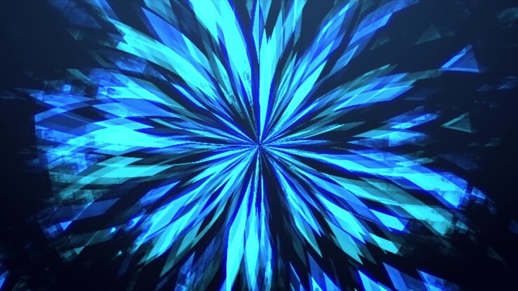 Explosion loop in blue color. 3D abstract background. This motion graphic use for futuristic shot, sci-fi, opening scene. This clip was design in 24 fps.