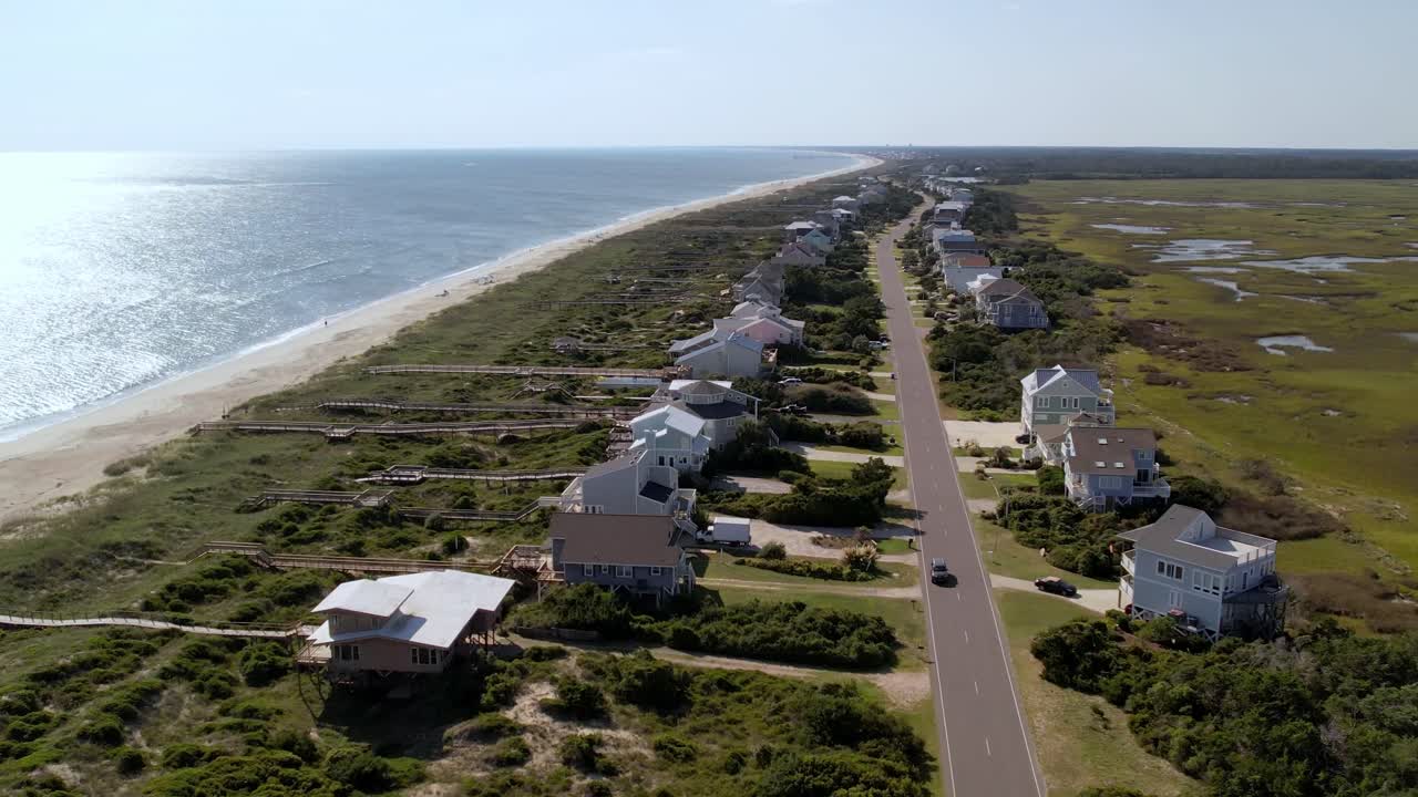 Caswell Beach, NC, Carolina del Nord, ripresa aerea.
