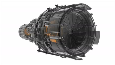 rotate jet engine turbine