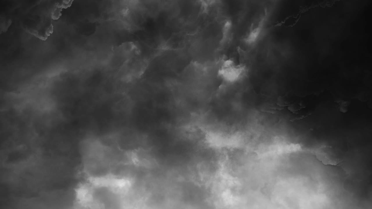 thunderstorm, Thunderstorm gray clouds at night