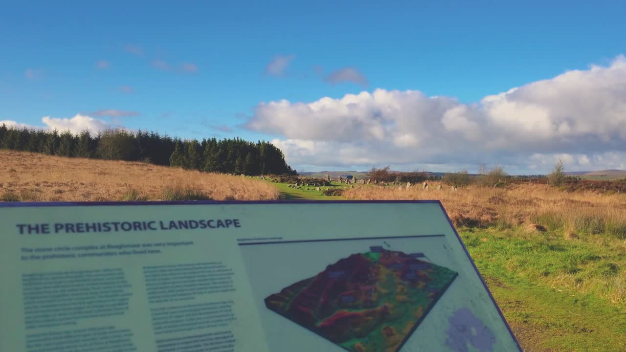 вход в доисторическое место бигхмор в 4к недалеко от кукстауна, тайрон, северная ирландия