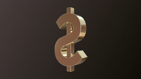 golden usa dollar currency symbol.