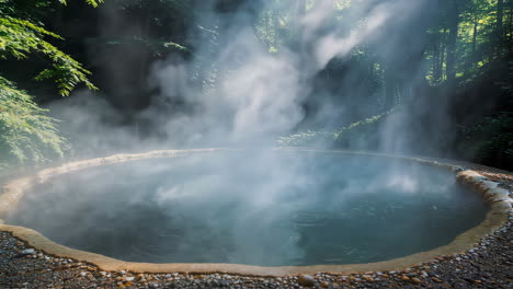 hot spring in a forest