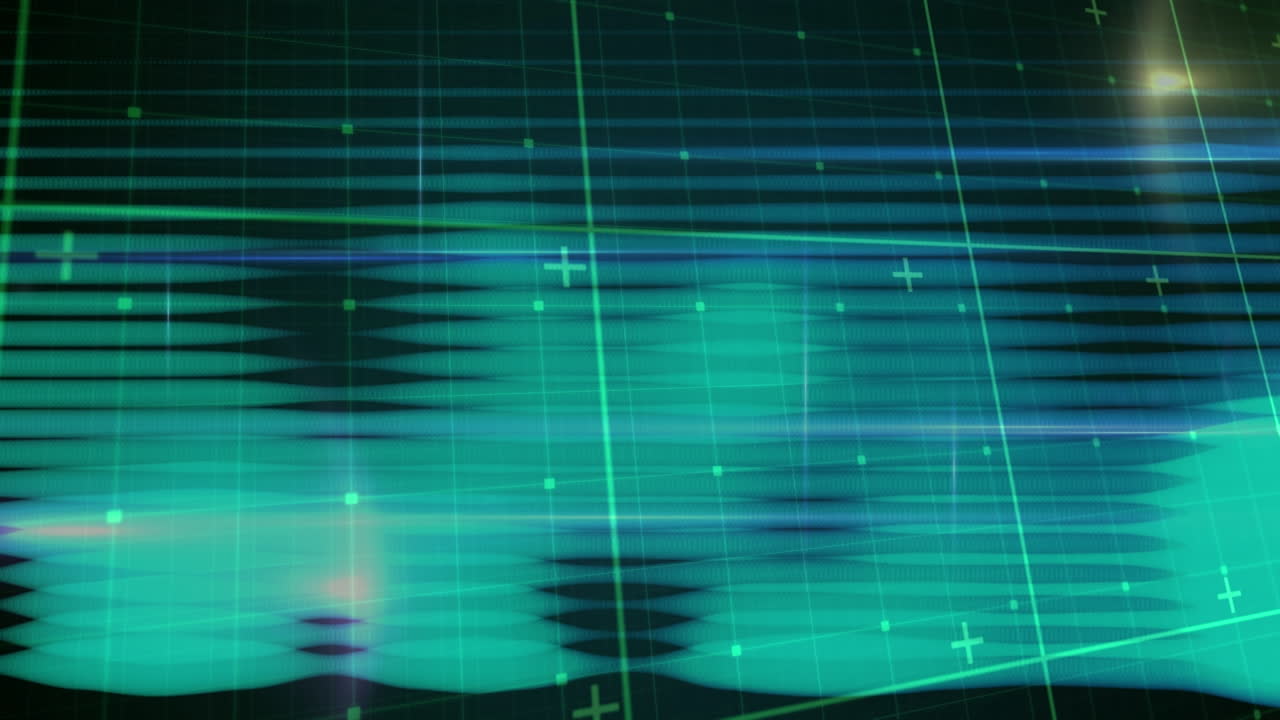 어두운 배경에서 데이터 처리의 애니메이션