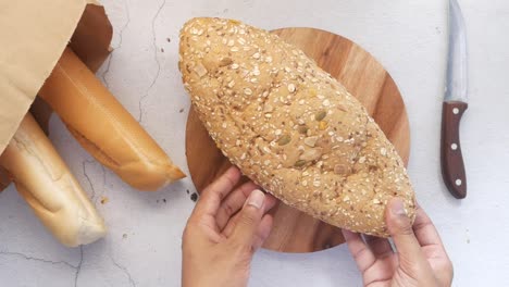 freshly baked bread and baguettes