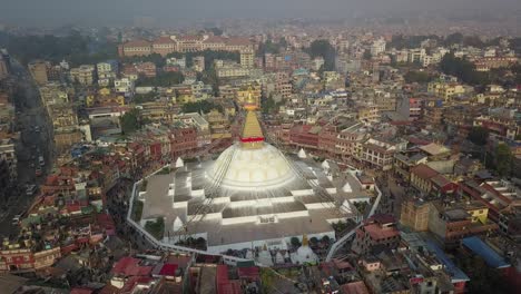 stupa bodhnath kathmandu, nepal - 26 de octubre de 2017