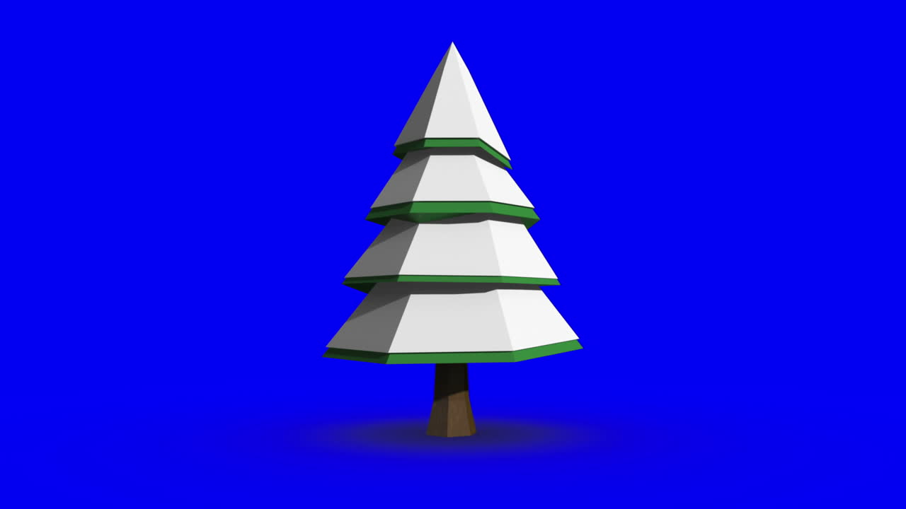 Fir tree revolving against copy space background