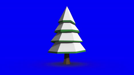 Fir-tree-revolving-against-copy-space-background