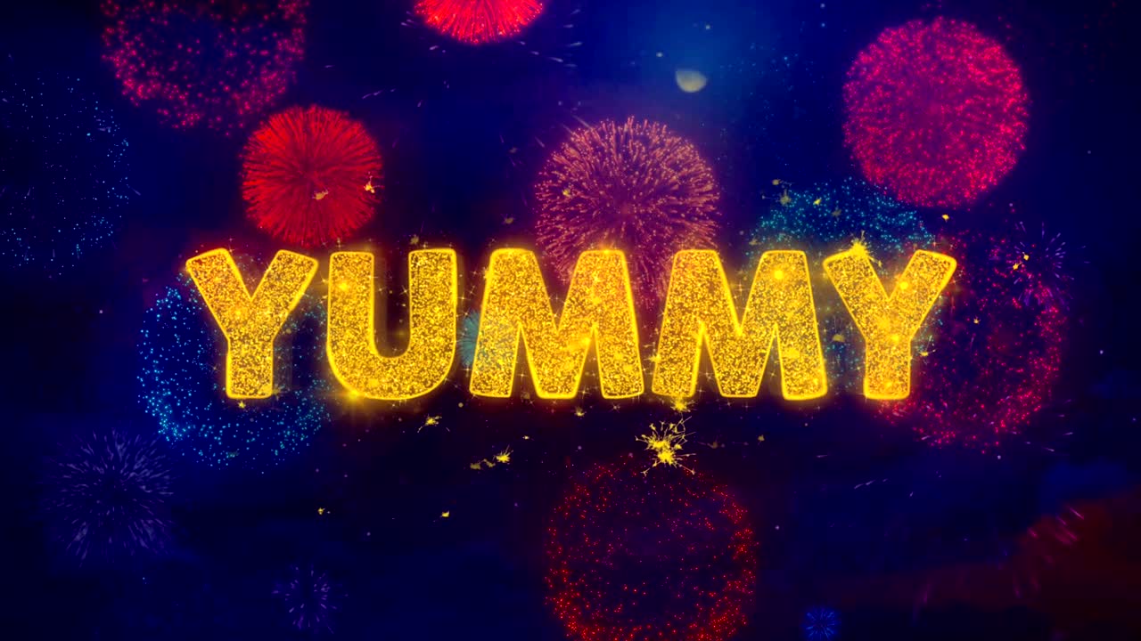 화려한 불꽃놀이 폭발 입자에 대한 맛있는 텍스트.