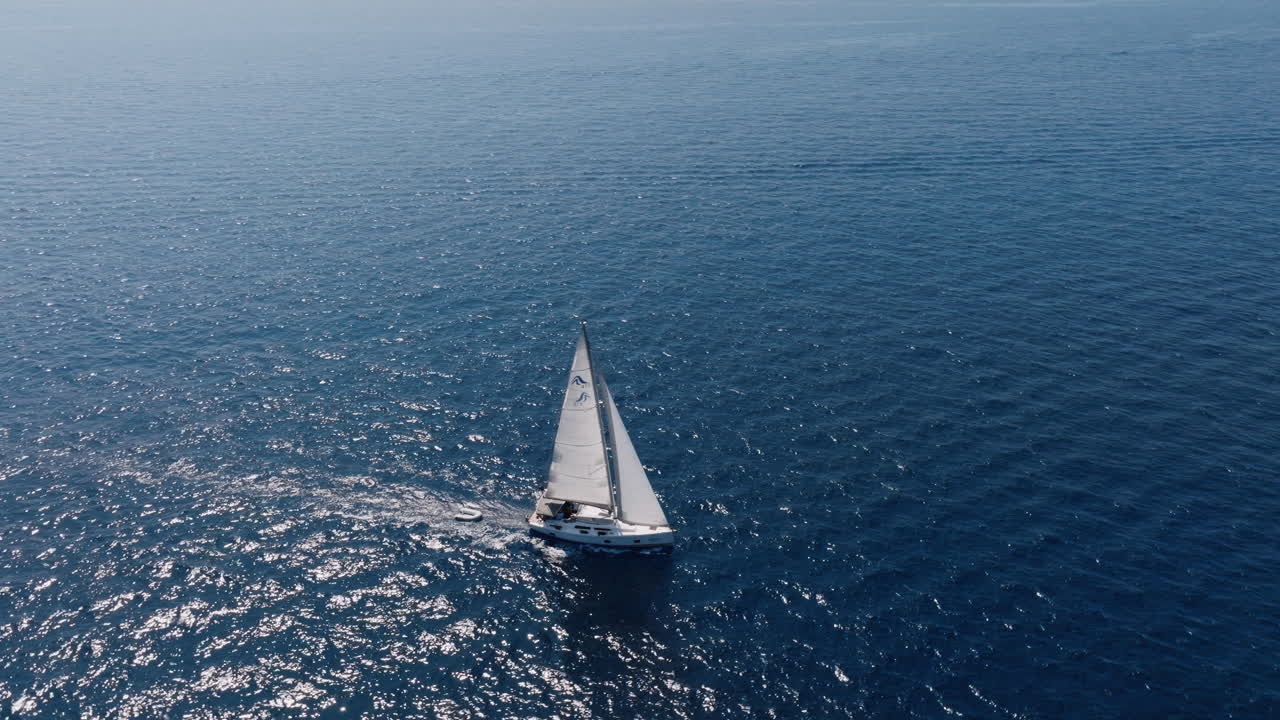 Sailing Yacht on the Open Ocean